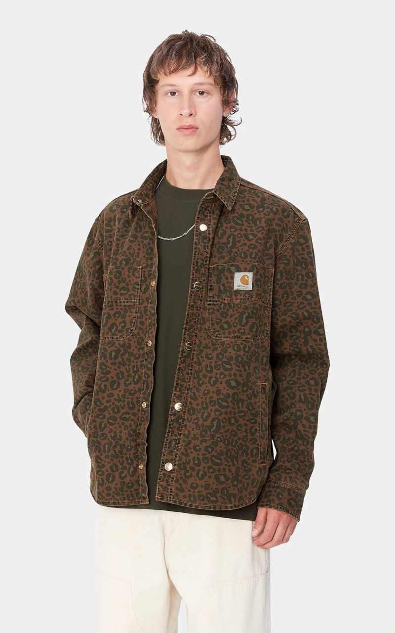 Carhartt WIP Conro Shirt Jac Camo Leo Tamarind/Tamarind
