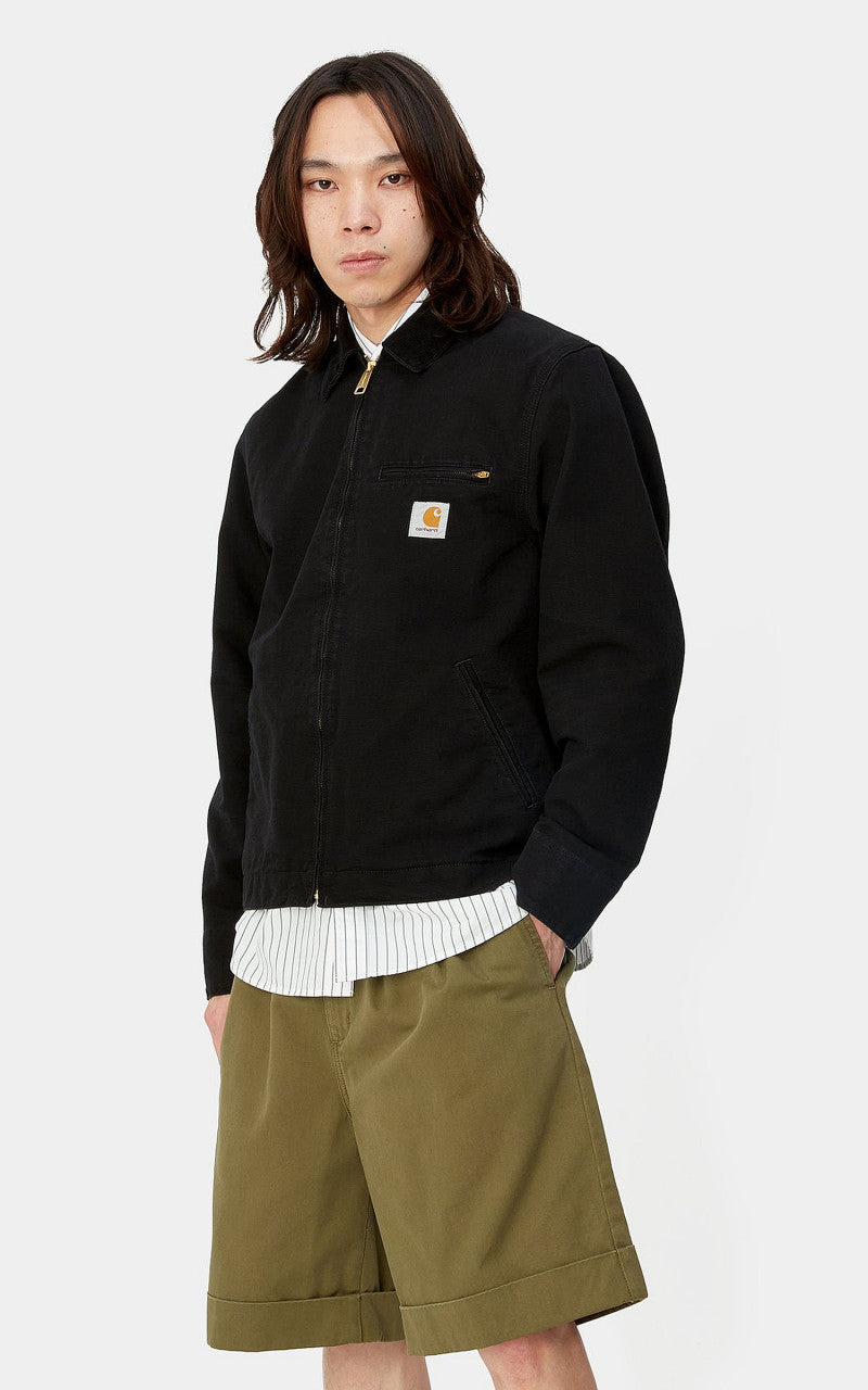 Carhartt WIP Detroit Jacket Dearborn Canvas Black/Black Aged Canvas