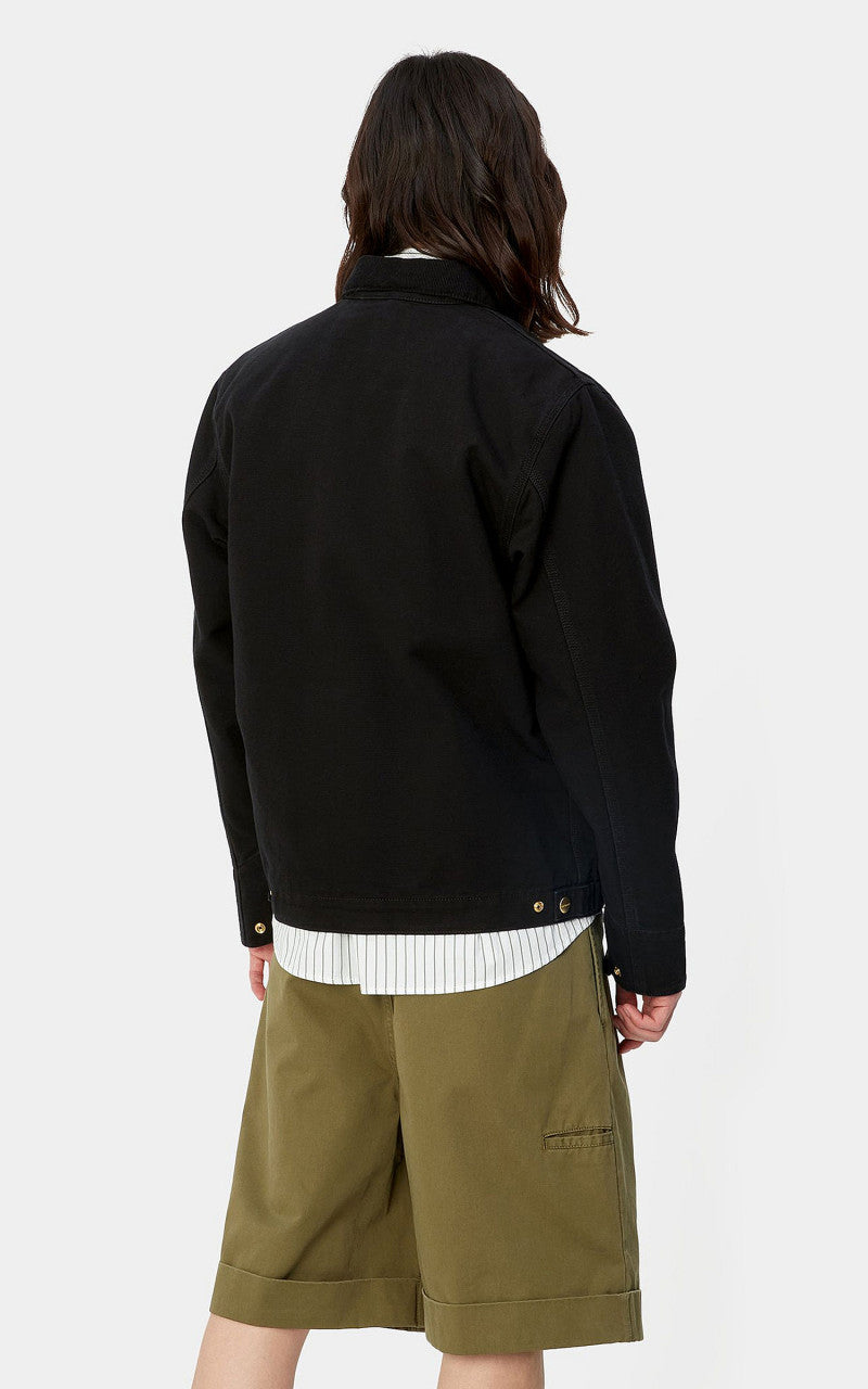 Carhartt WIP Detroit Jacket Dearborn Canvas Black/Black Aged Canvas
