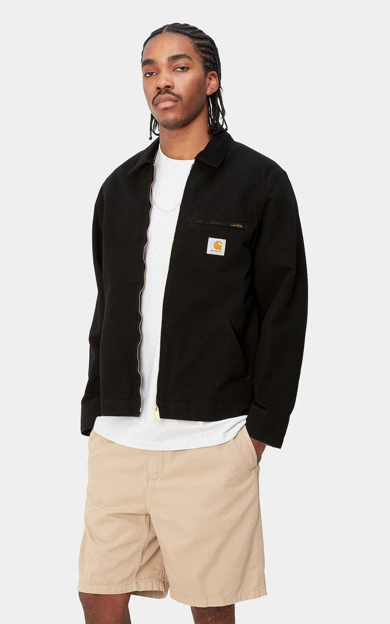 Carhartt WIP Detroit Jacket Dearborn Canvas Black/Black Rinsed