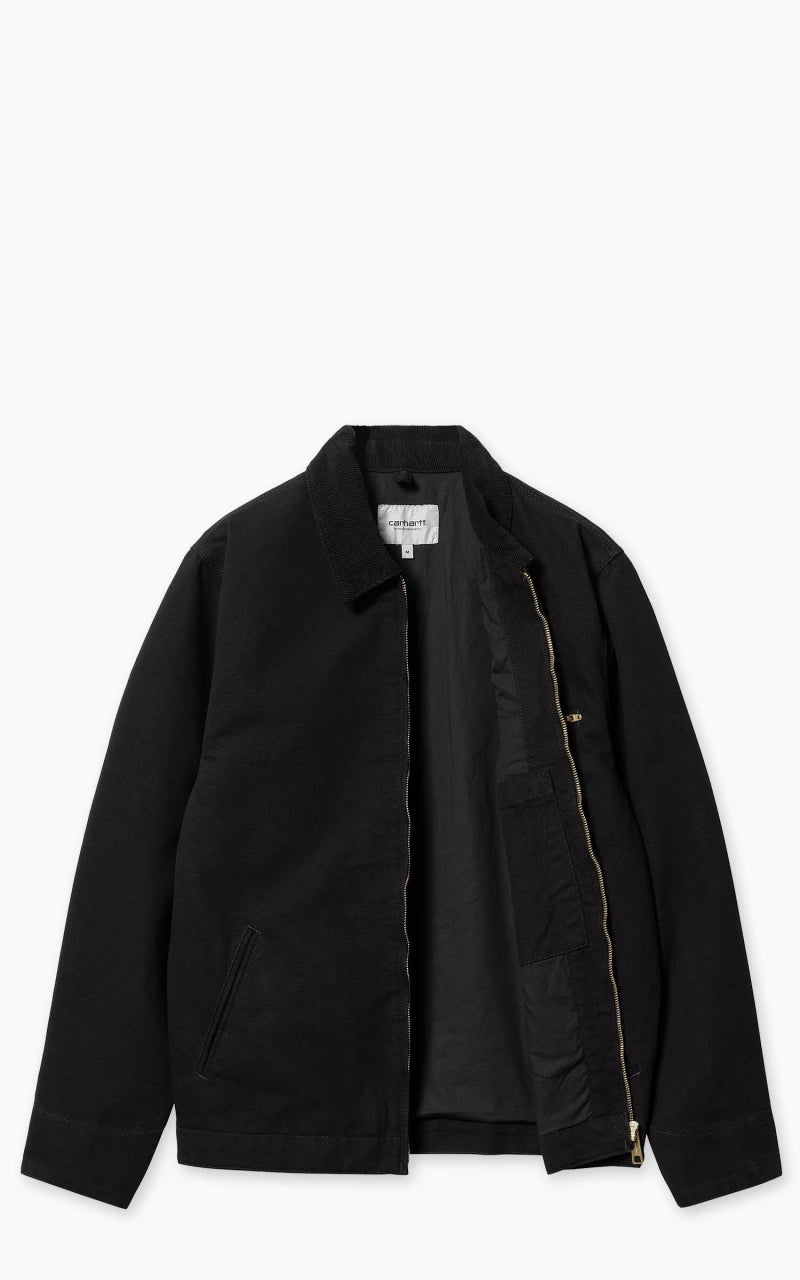 Carhartt WIP Detroit Jacket Dearborn Canvas Rinsed Black/Black