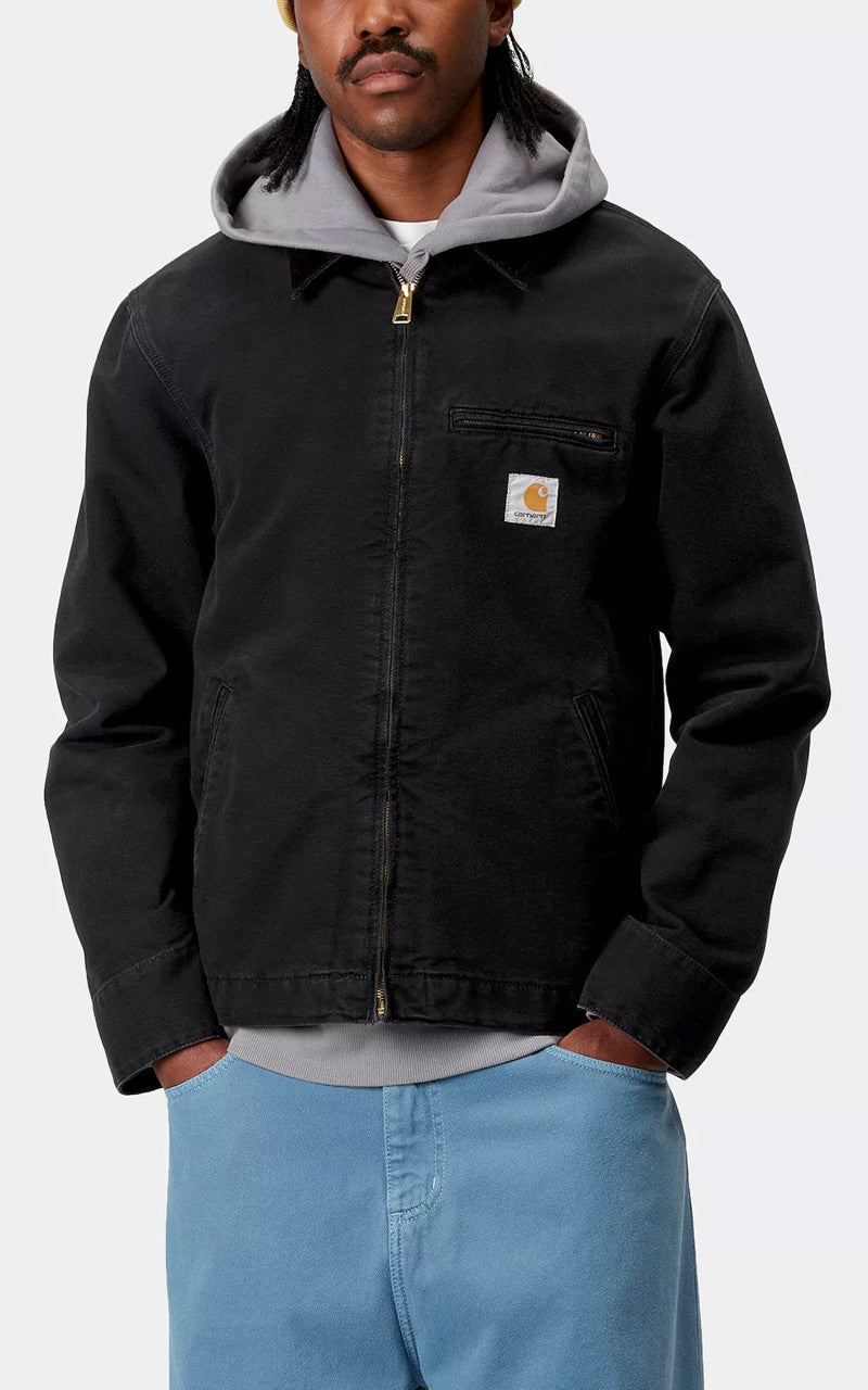 Carhartt WIP Detroit Jacket Dearborn Stone Canvas Black/Black