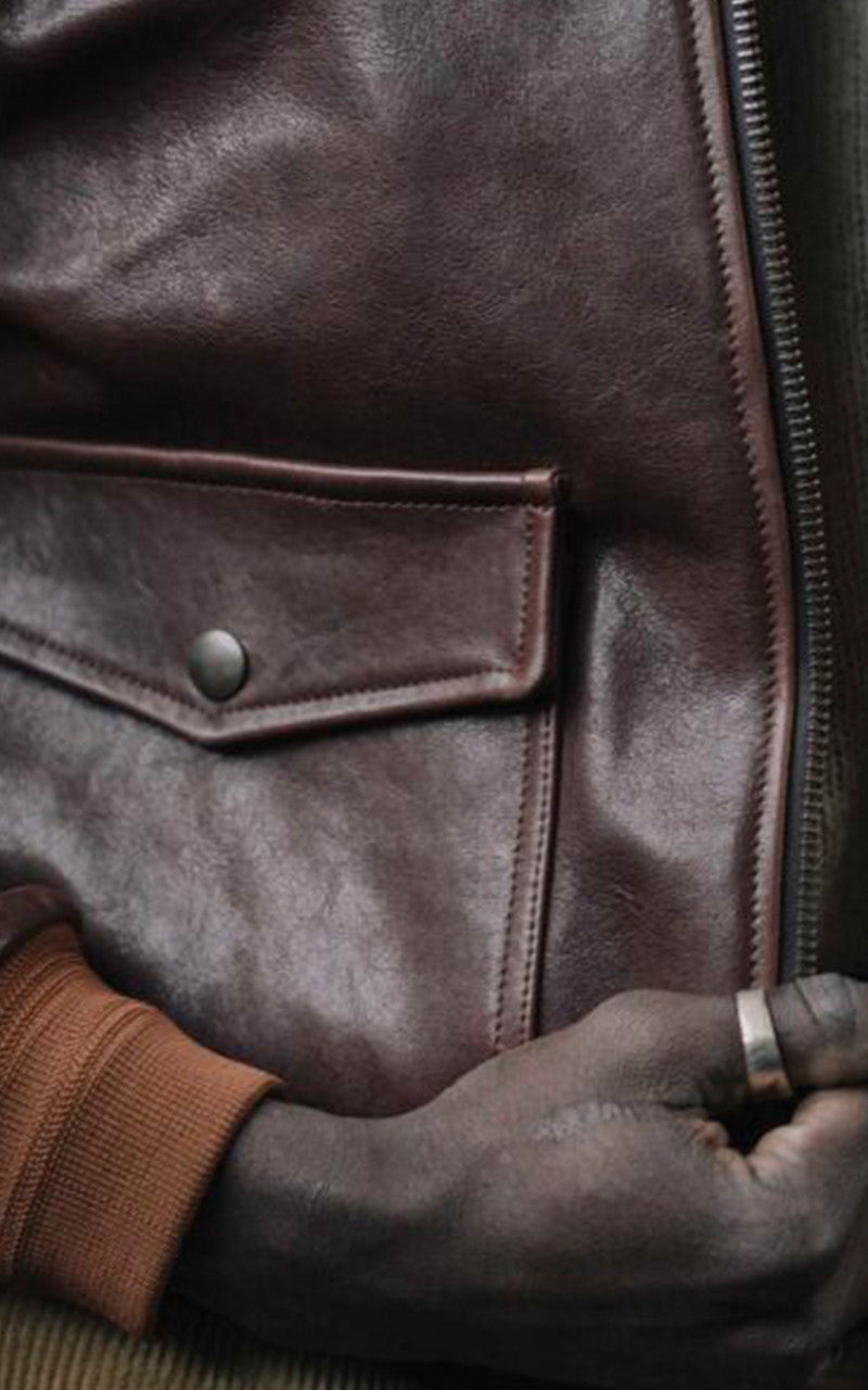 Shangri-La Heritage Don Gentile A-2 Flight Jacket Seal Brown
