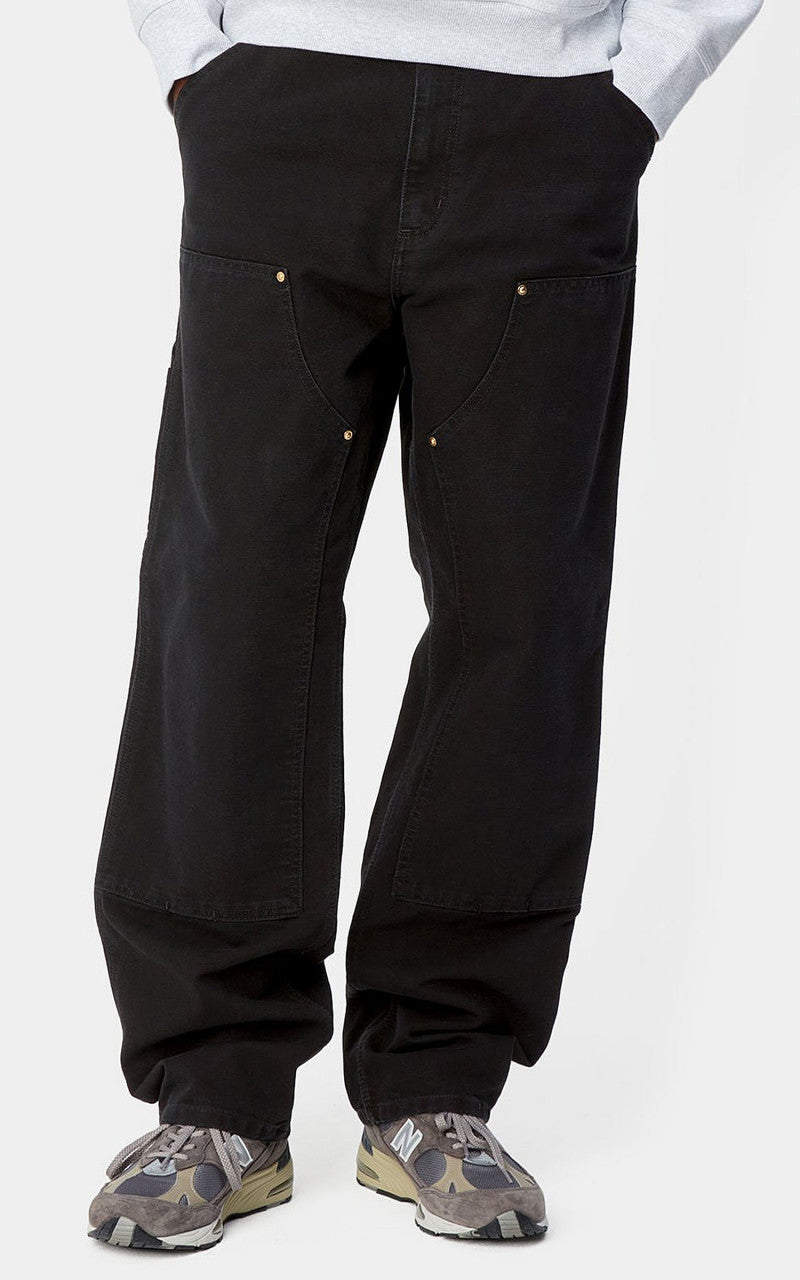 Carhartt WIP Double Knee Pant Dearborn Canvas Aged Black