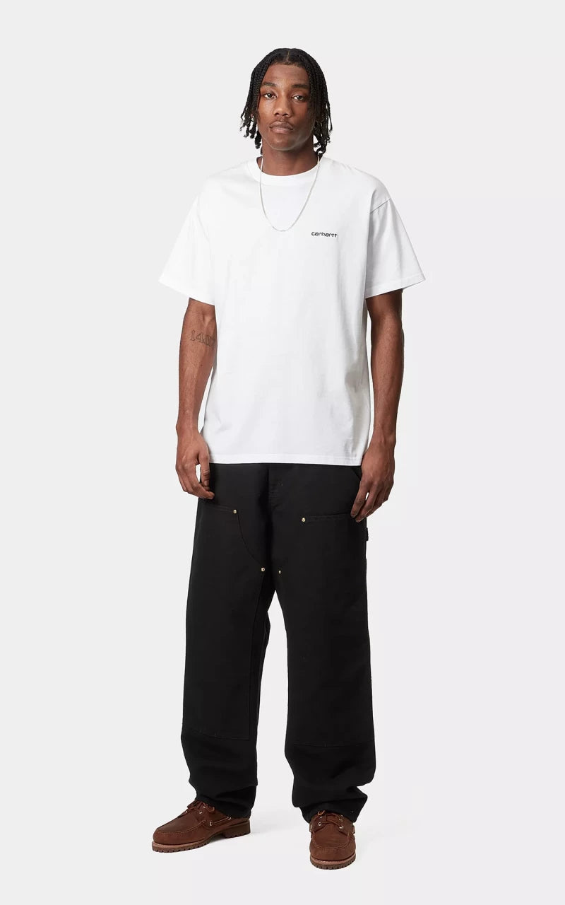 Carhartt WIP Double Knee Pant Dearborn Canvas Rinsed Black