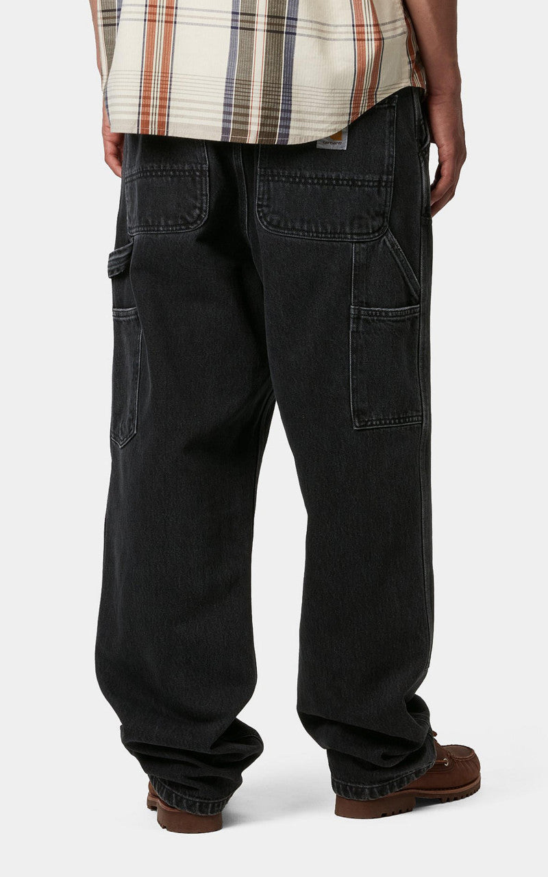 Carhartt WIP Double Knee Pant Smith Denim Stone Washed Black