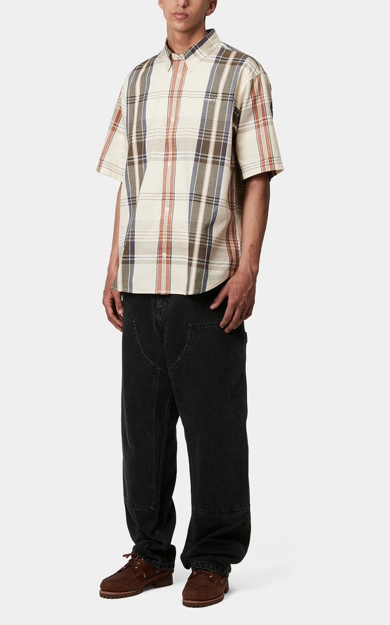 Carhartt WIP Double Knee Pant Smith Denim Stone Washed Black