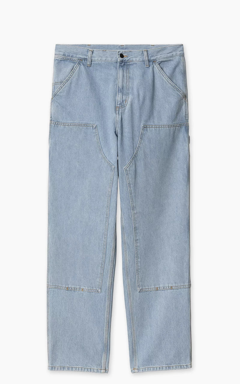 Carhartt WIP Double Knee Pant Smith Denim Heavy Stone Bleached Blue