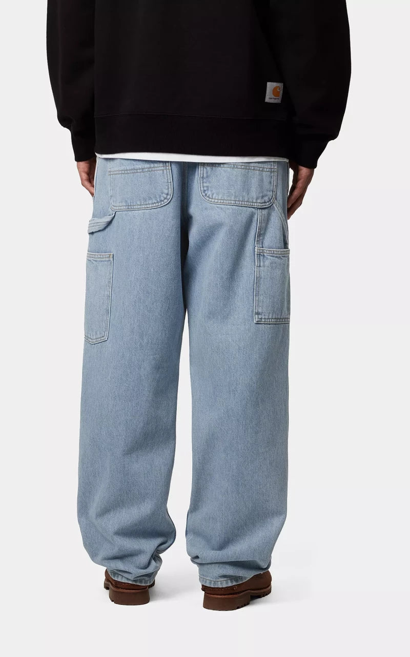 Carhartt WIP Double Knee Pant Smith Denim Heavy Stone Bleached Blue