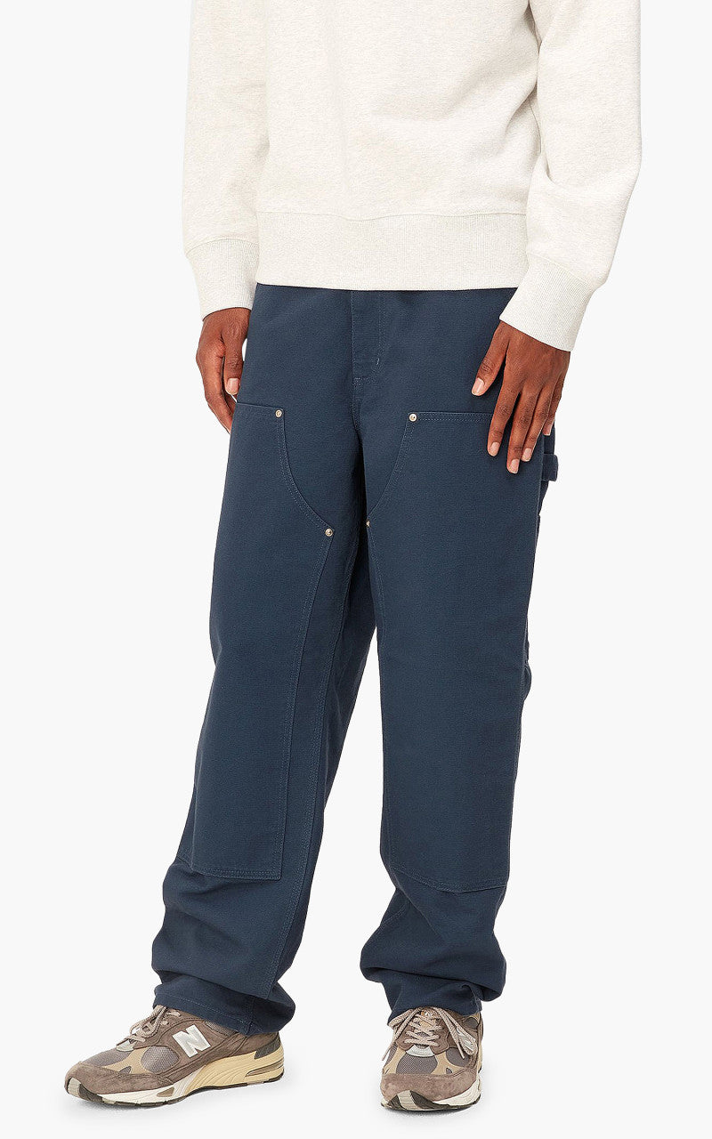 Carhartt WIP Double Knee Pant Dearborn Canvas Rinsed Blue