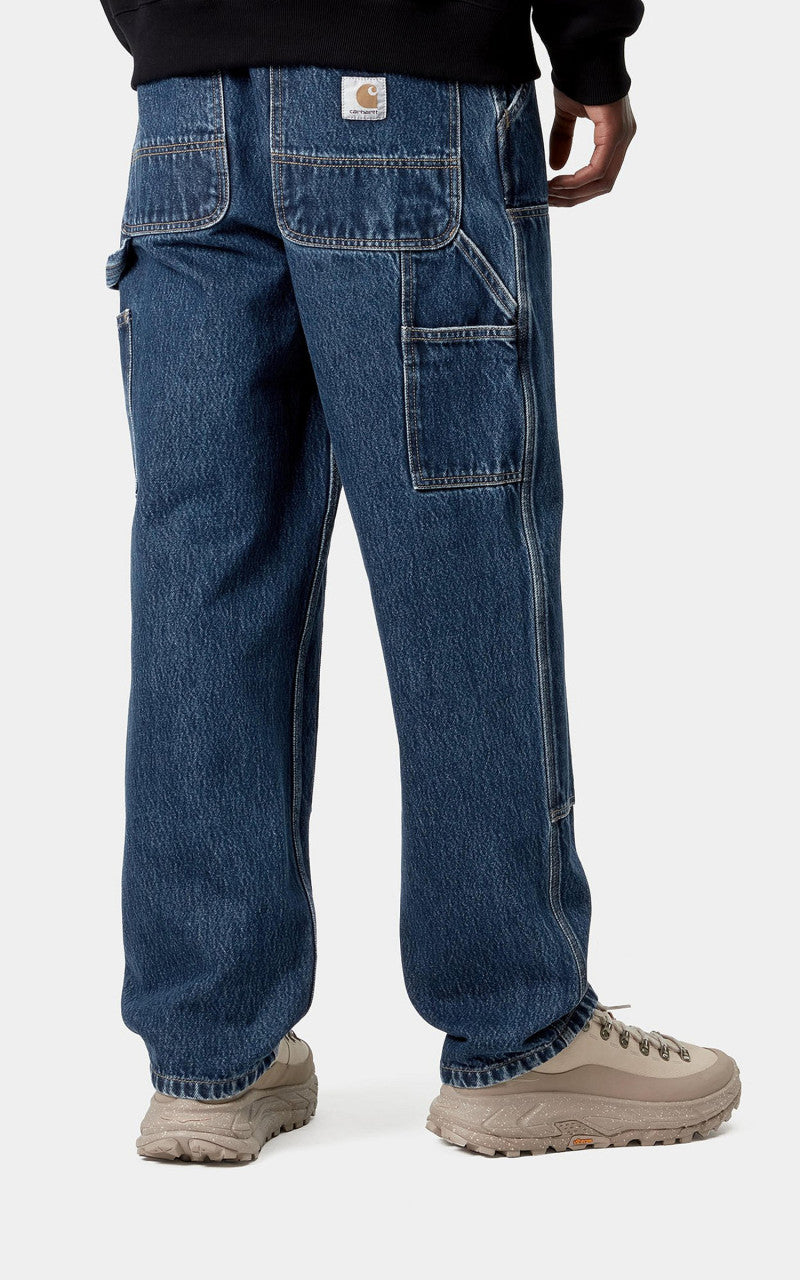 Carhartt WIP Double Knee Pant Smith Denim Stone Washed Blue