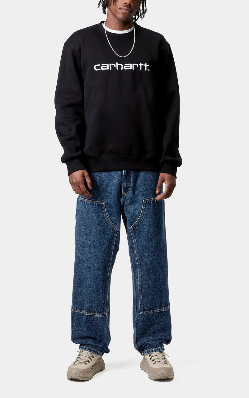 Carhartt WIP Double Knee Pant Smith Denim Stone Washed Blue