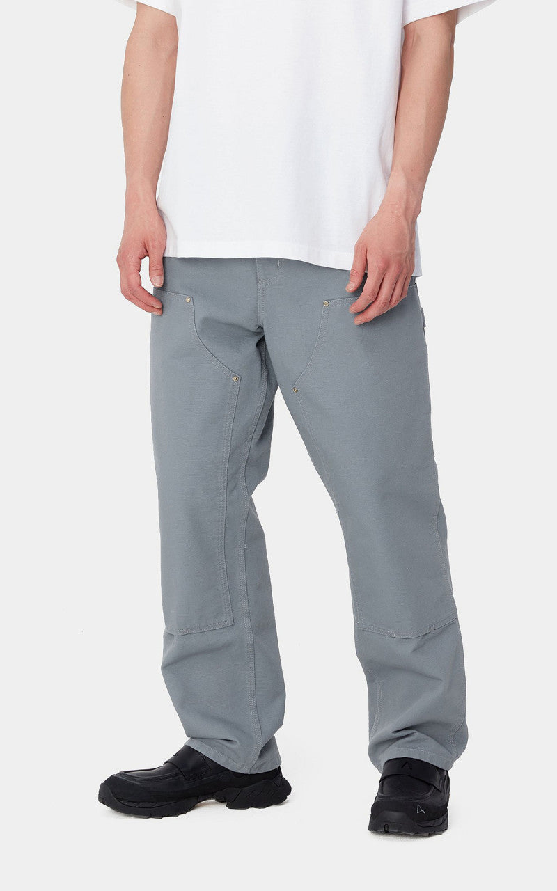 Carhartt WIP Double Knee Pant Dearborn Canvas Dove Grey Rinsed