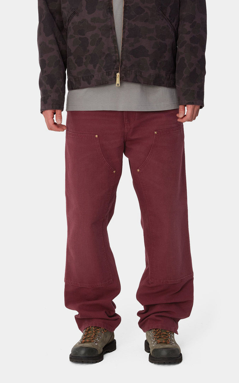 Carhartt WIP Double Knee Pant Dearborn Canvas Malbec Aged Canvas