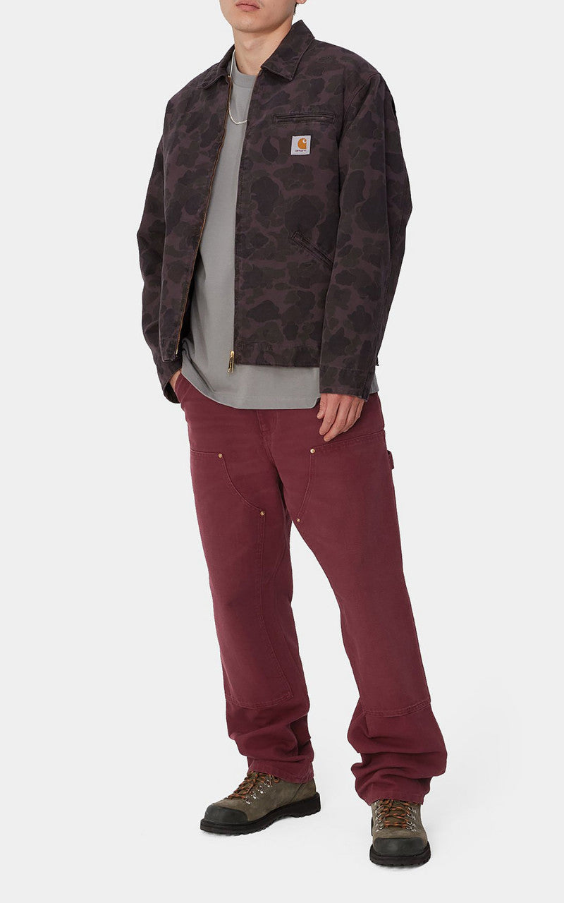 Carhartt WIP Double Knee Pant Dearborn Canvas Malbec Aged Canvas