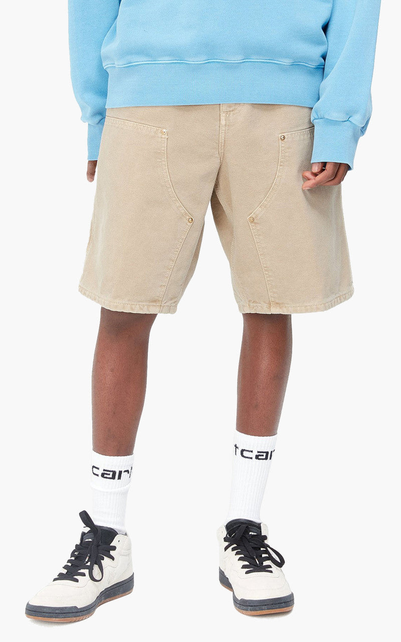 Carhartt WIP Double Knee Short Dusty H Brown Faded