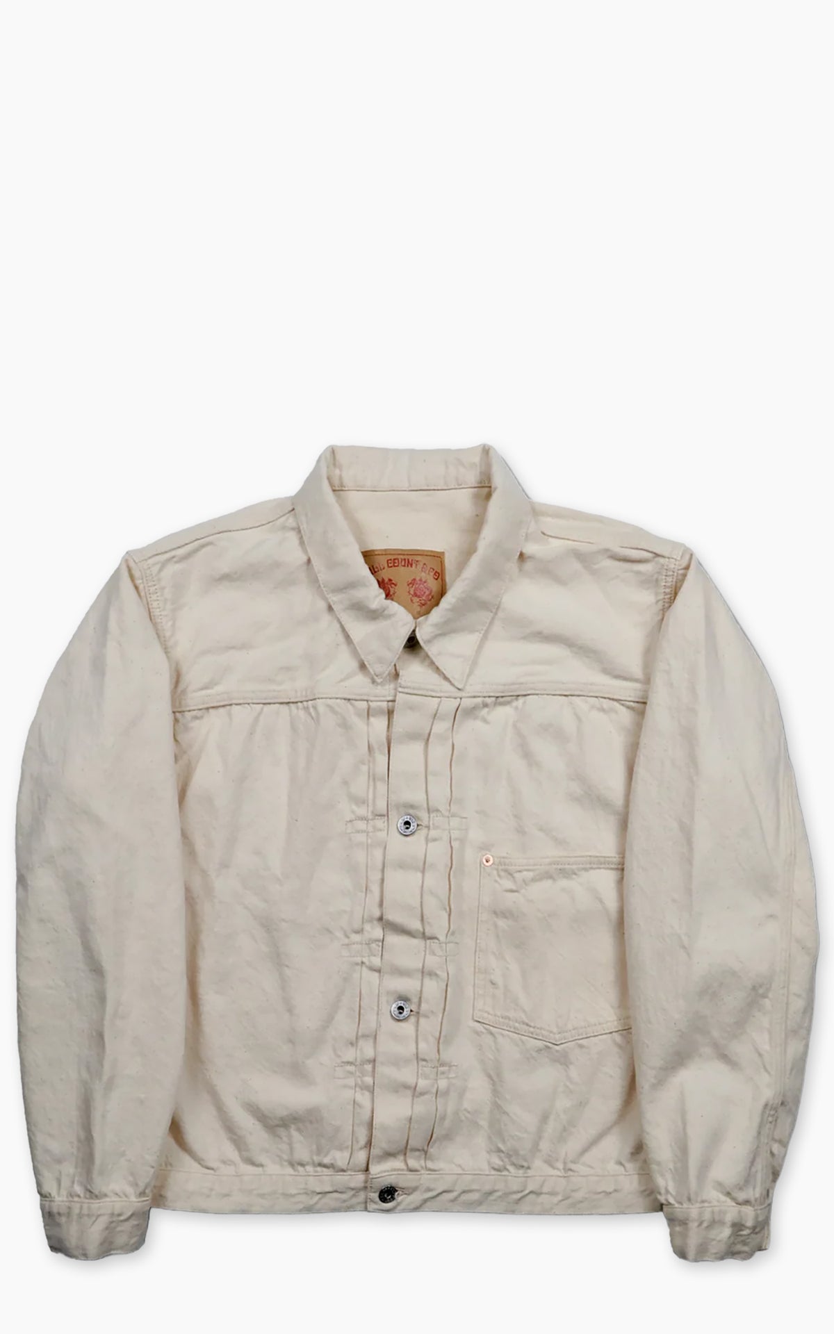 Fullcount S2107ECSSW WWII Model Type 1 Selvedge Denim Jacket One Wash Ecru