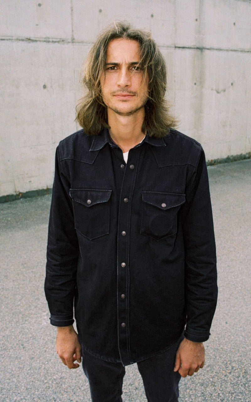 Nudie Jeans George Selvage Denim Shirt Black