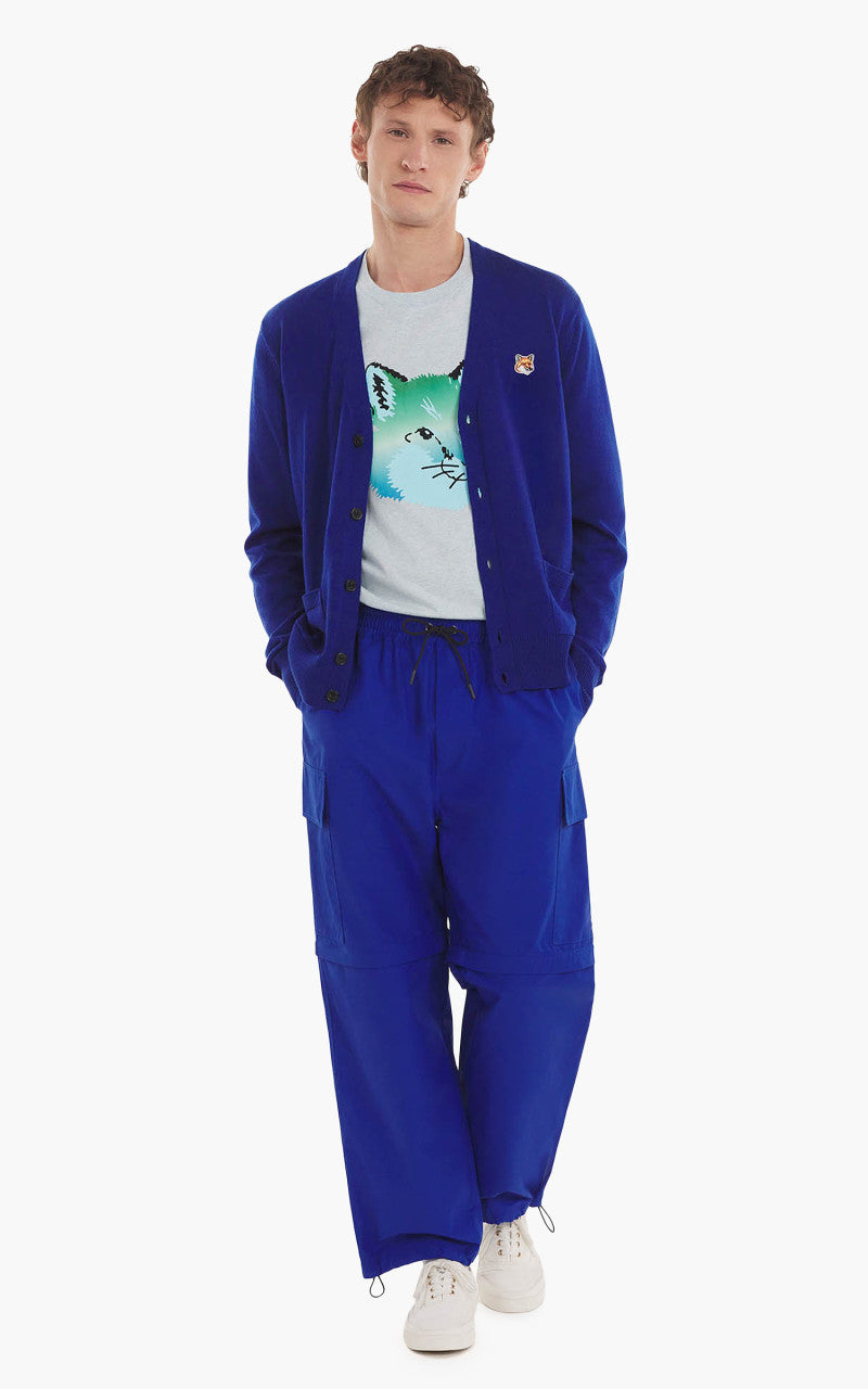 Maison Kitsuné Fox Head Patch Classic Cardigan Deep Blue