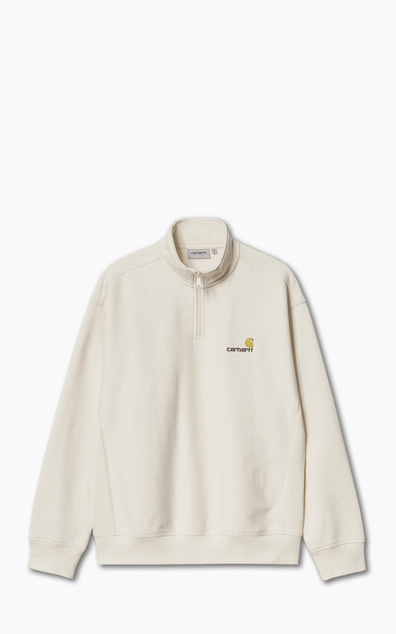 Carhartt WIP Half Zip American Script Sweatshirt Natural