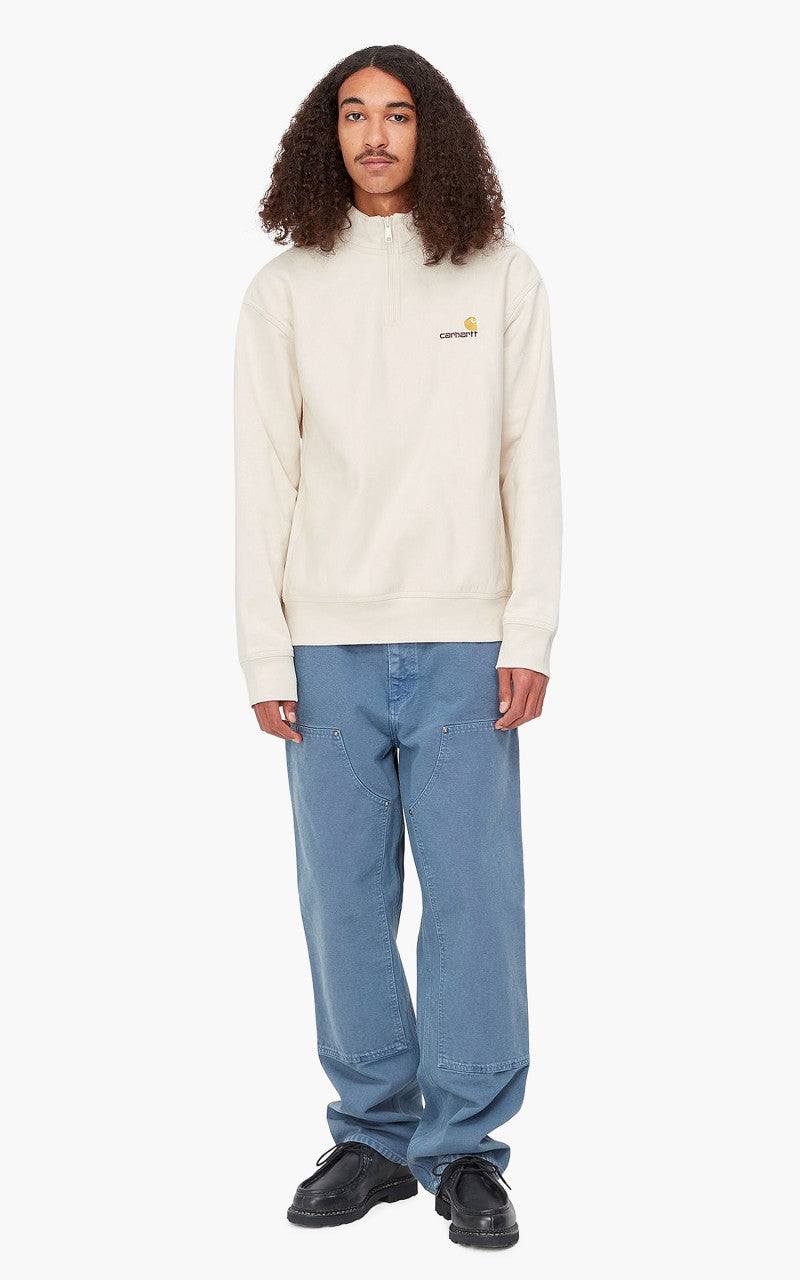 Carhartt WIP Half Zip American Script Sweatshirt Natural