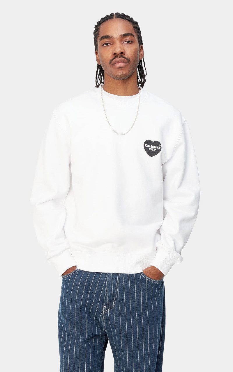 Carhartt WIP Heart Bandana Sweat White/Black Stone Washed