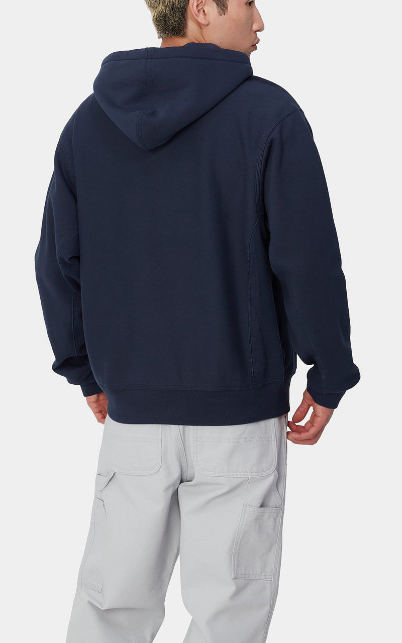 Carhartt WIP Hooded American Script Sweatshirt Air Force Blue