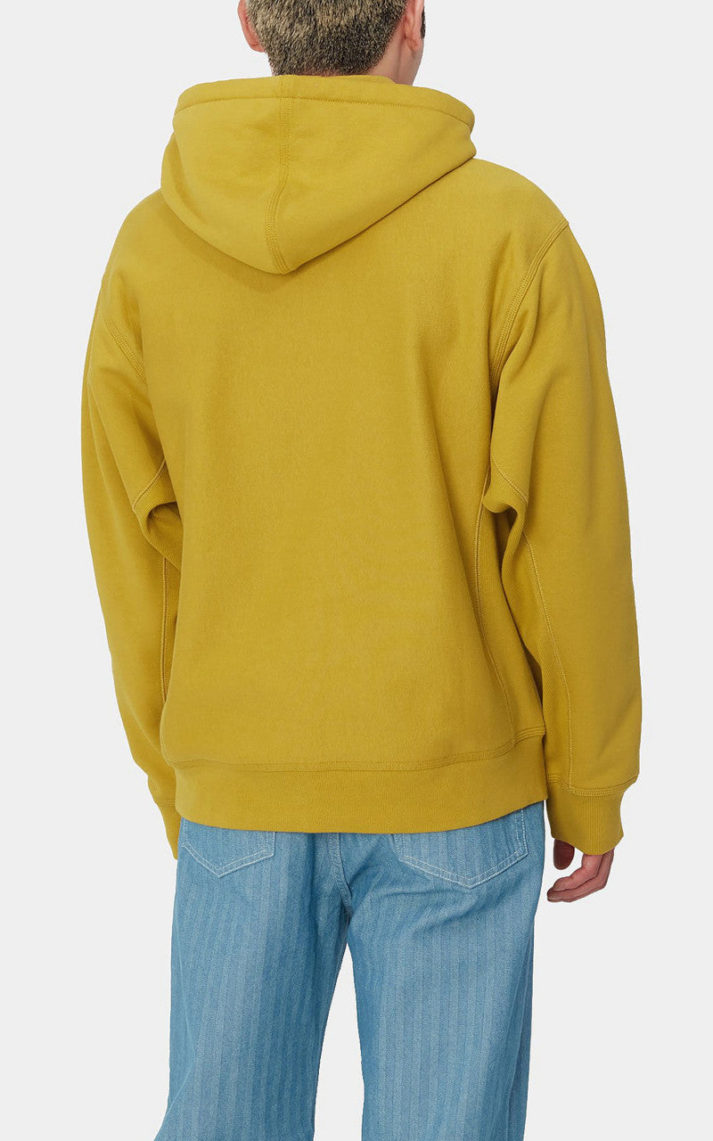 Carhartt WIP Hooded American Script Sweatshirt Golden Olive