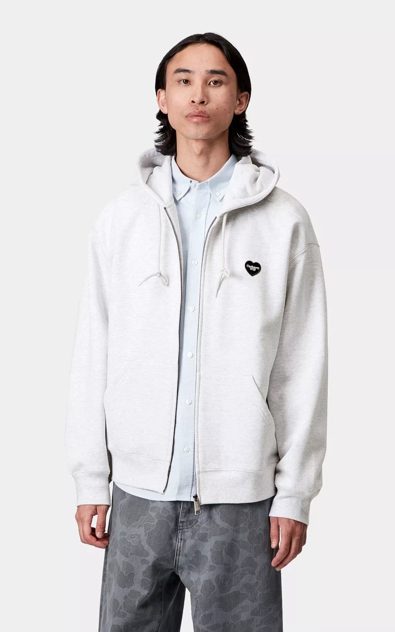 Carhartt WIP Hooded Heart II Hartt Sweat Jacket Ash Heather