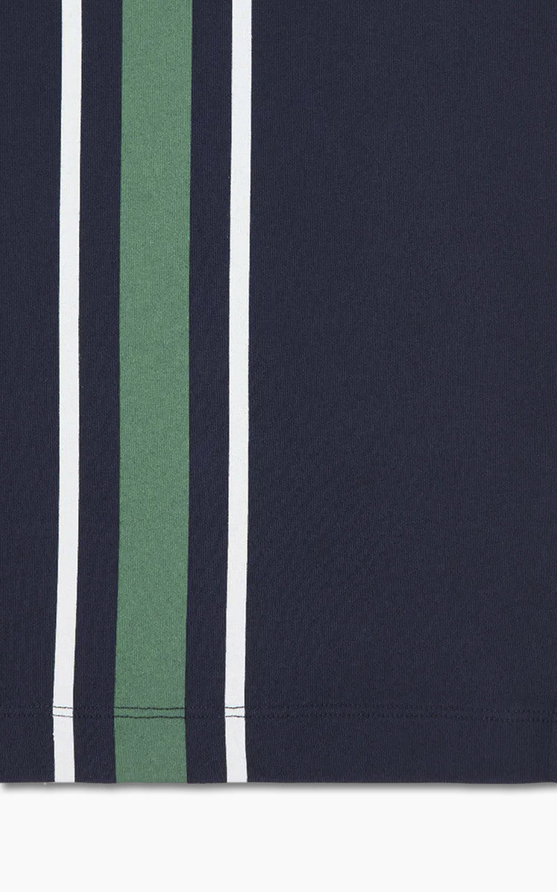 Edwin Club Stripes Polo LS Jersey Maritime Blue