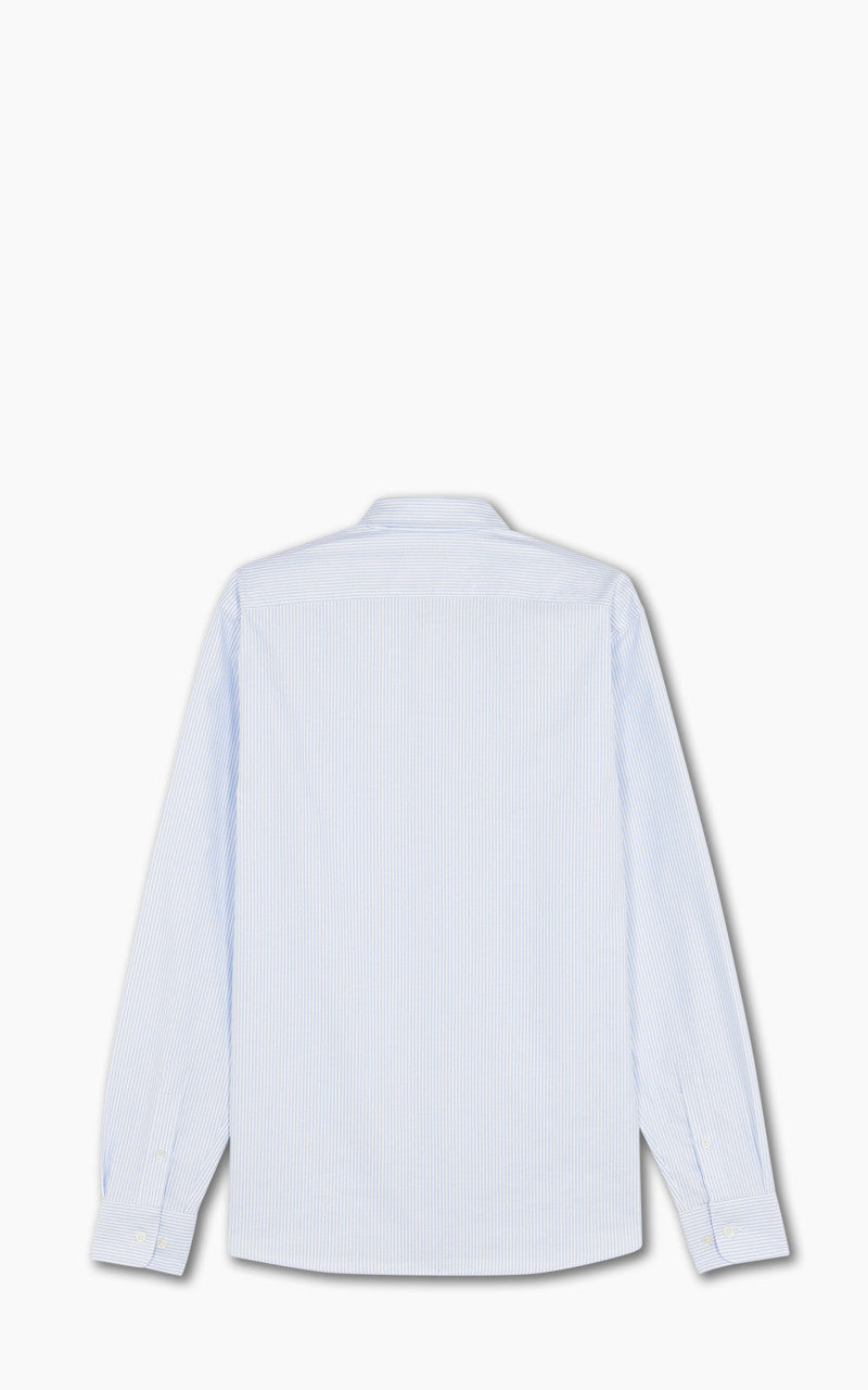 Maison Kitsuné Fox Embroidery Pocket Classic Shirt BD Light Blue Stripes