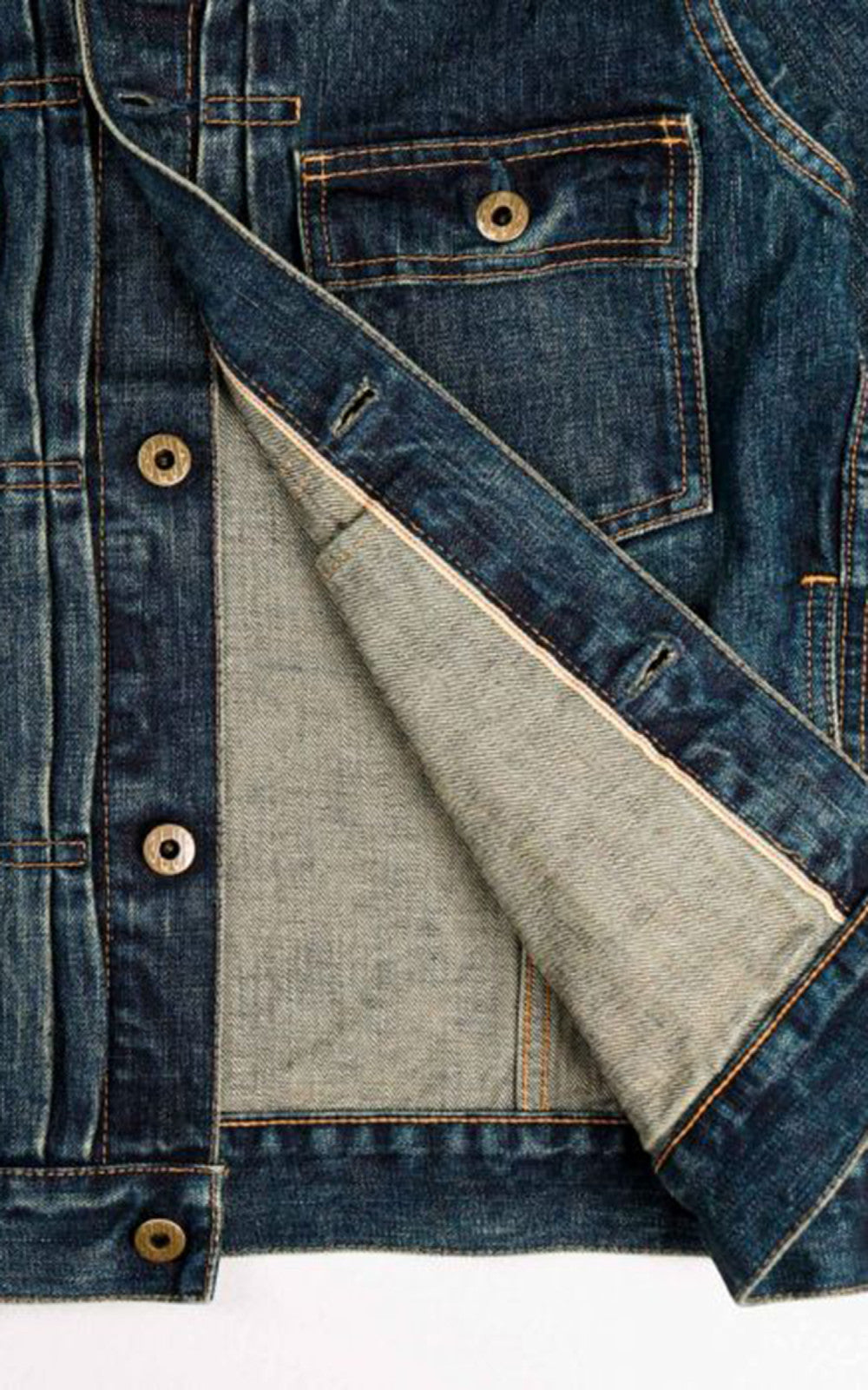 Japan Blue JBGJ1000 Type 2 Denim Jacket Dark Indigo Aging Wash 14.8oz