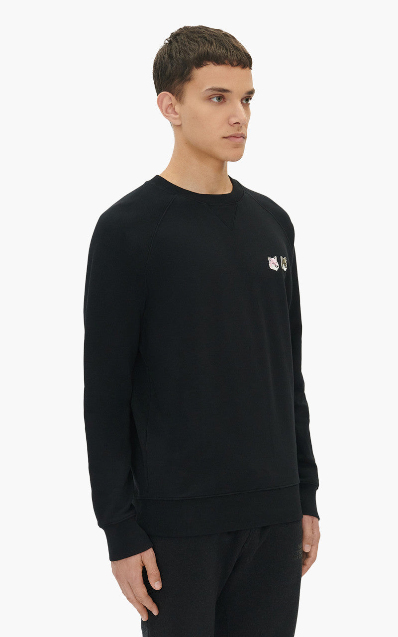 Maison Kitsuné Monochrome Fox Patch Classic Sweatshirt Black
