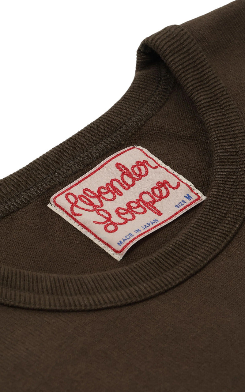 Wonder Looper Double Heavyweight Crewneck T-Shirt Khaki