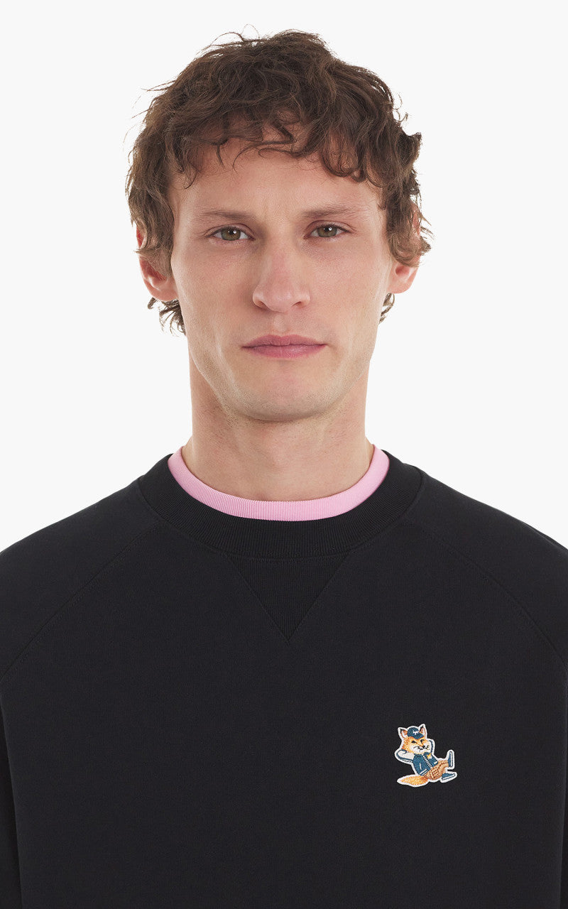 Maison Kitsuné Dressed Fox Patch Classic Sweatshirt Black