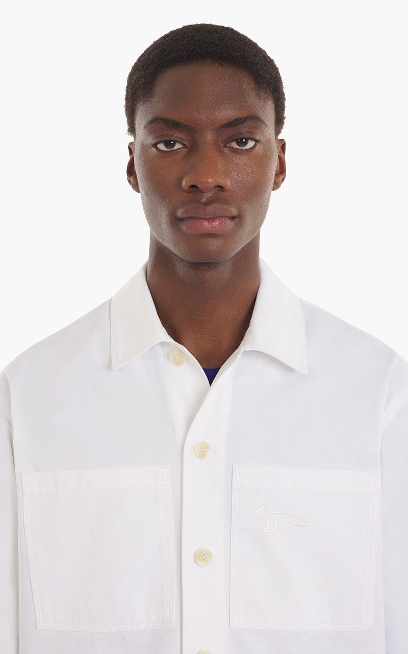 Maison Kitsuné Snaps Overshirt Milky White