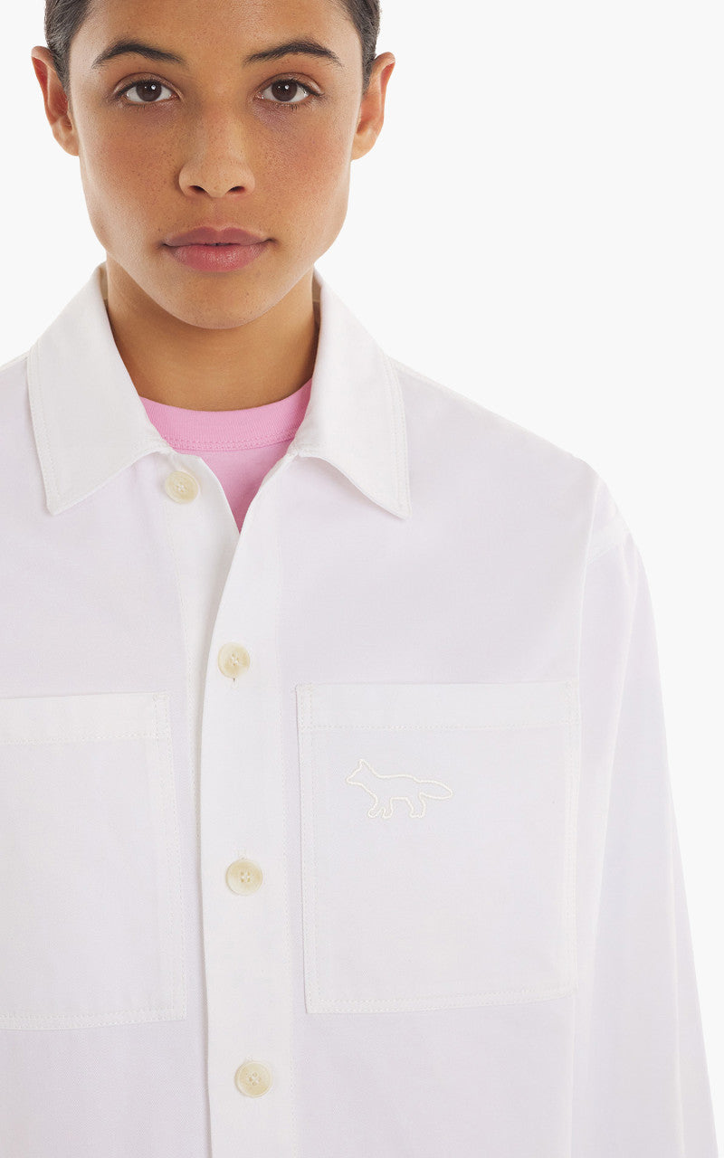 Maison Kitsuné Snaps Overshirt Milky White