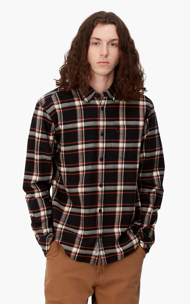 Carhartt WIP L/S Barten Shirt Barten Check Black/Black