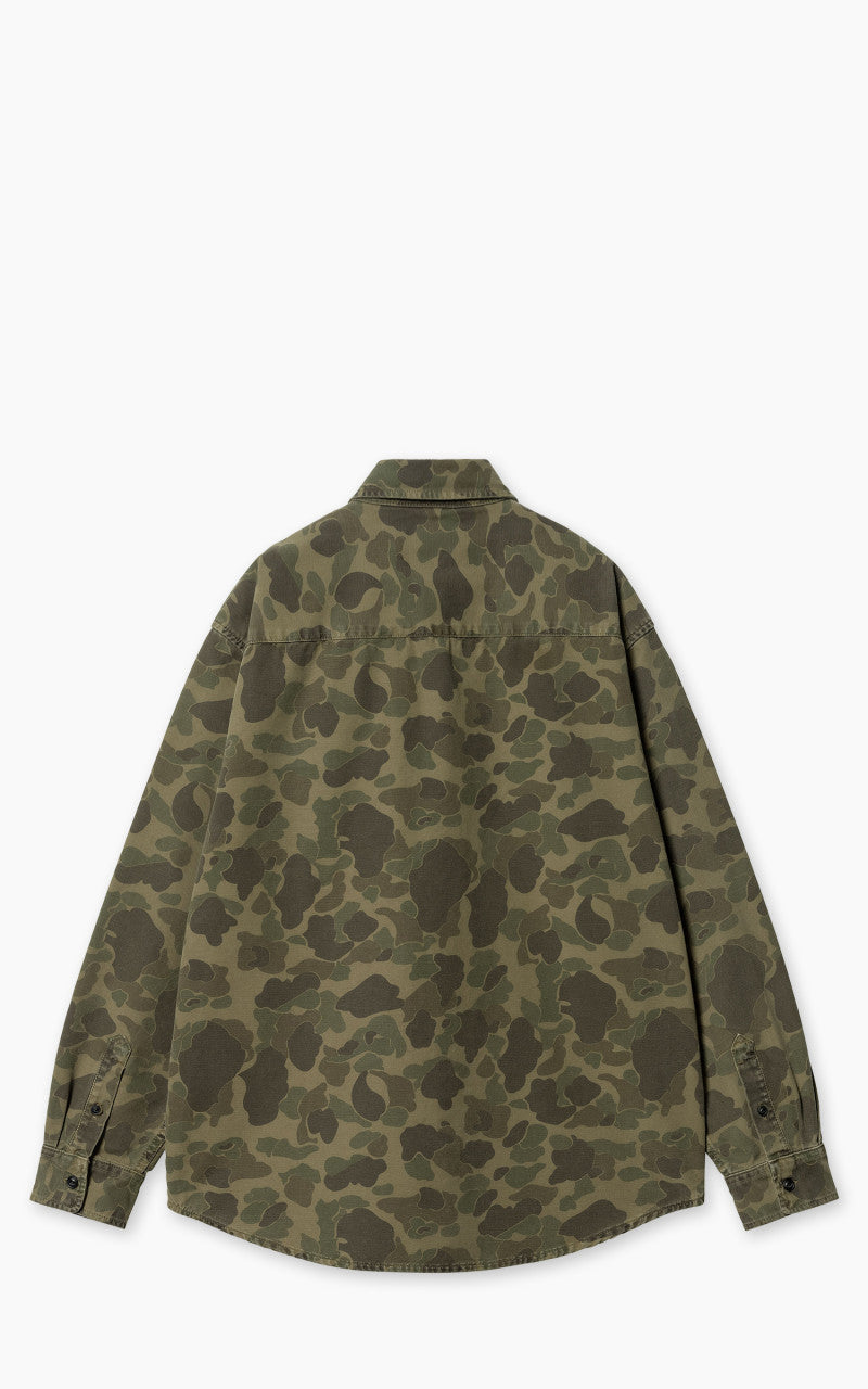 Carhartt WIP L/S Duck Shirt Camo Duck Green/Office Green
