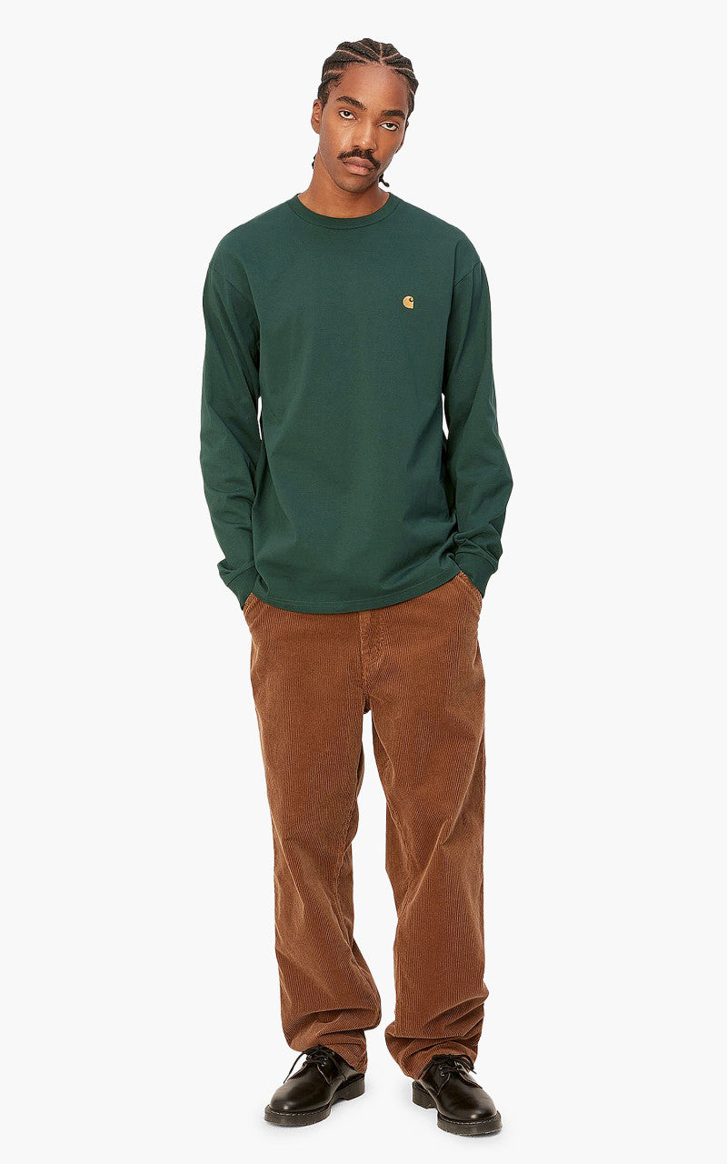 Carhartt WIP L/S Chase T-Shirt Discovery Green/Gold