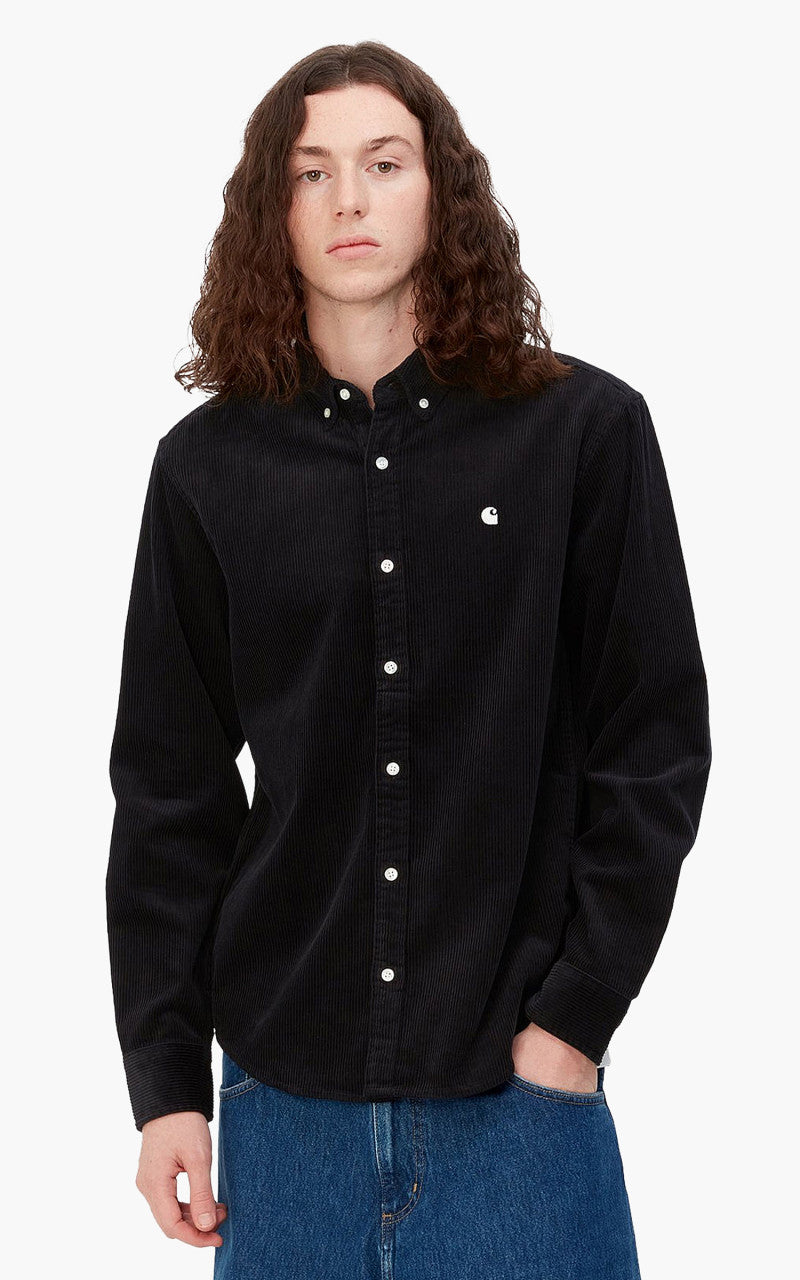 Carhartt WIP L/S Madison Cord Shirt Black/Wax