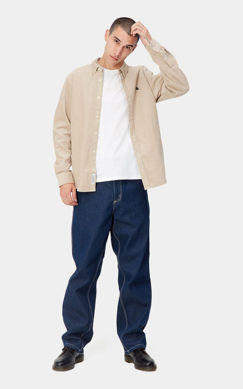 Carhartt WIP L/S Madison Cord Shirt Wall/Black