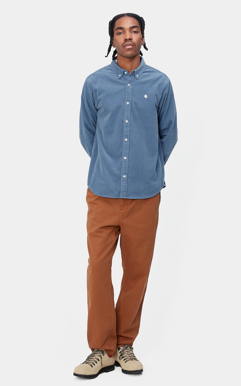 Carhartt WIP L/S Madison Fine Cord Shirt Sorrent/Wax