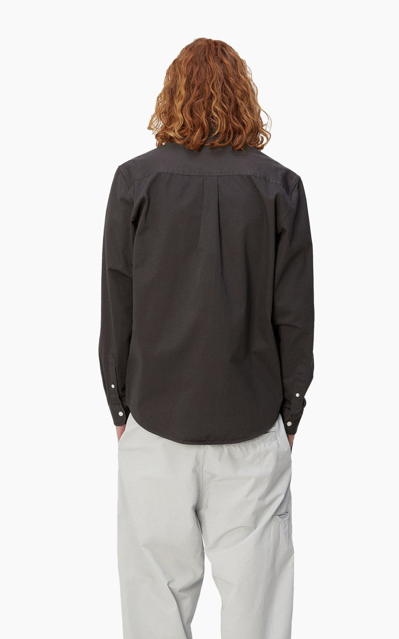 Carhartt WIP L/S Madison Shirt Charcoal/White