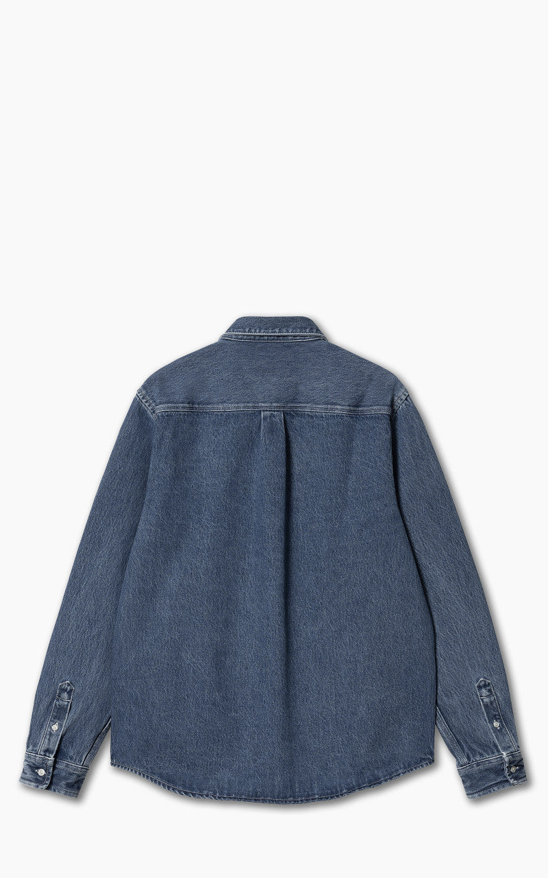 Carhartt WIP L/S Weldon Shirt Perry Denim Blue Heavy Stone Wash