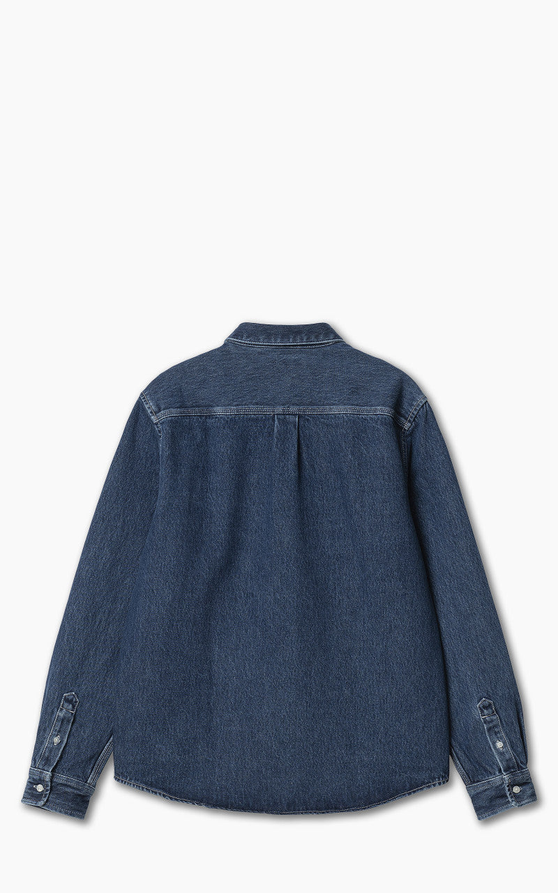 Carhartt WIP L/S Weldon Shirt Perry Denim Blue Stone Washed