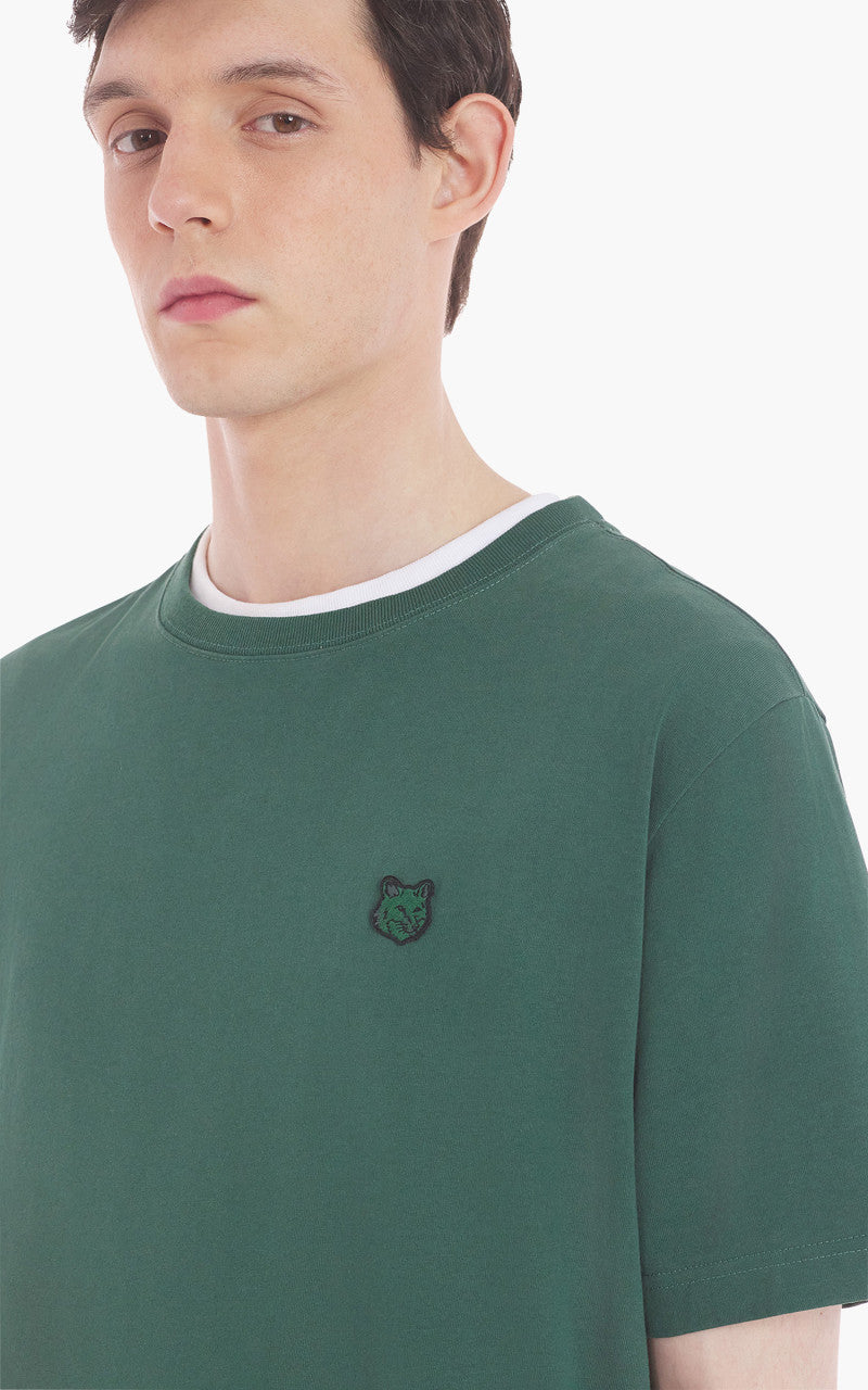 Maison Kitsuné Bold Fox Head Patch Comfort T-Shirt Bottle Green