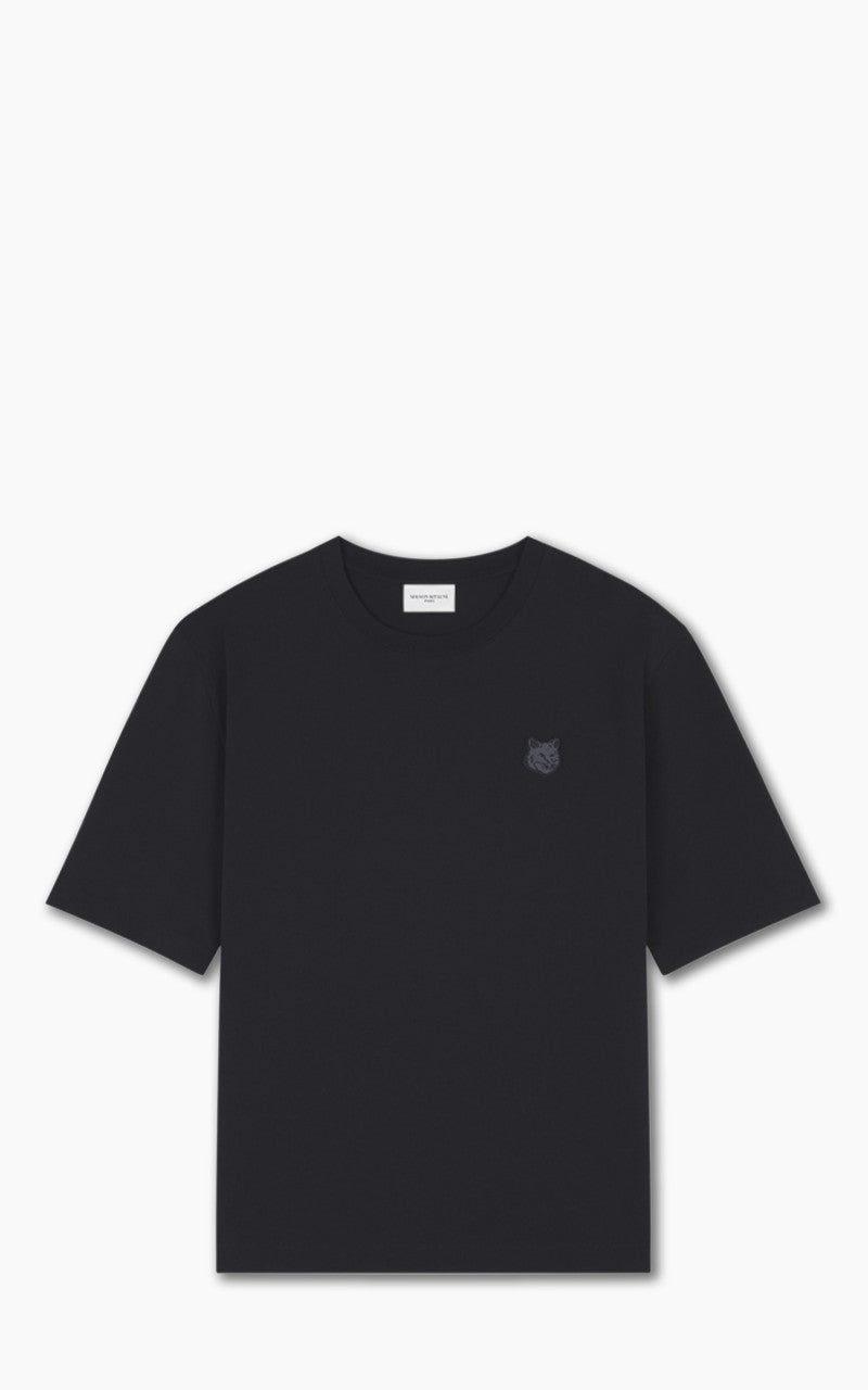 MAISON KITSUNE BOLD FOX HEAD PATCHポロ Maison Kitsuné Black Bold Fox Head Patch Oversize Polo