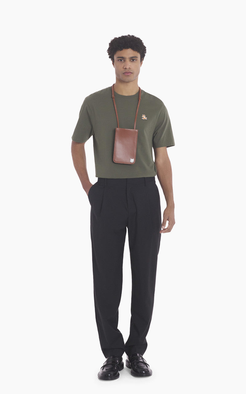 Maison Kitsuné Chillax Fox Patch Regular T-Shirt Military Green