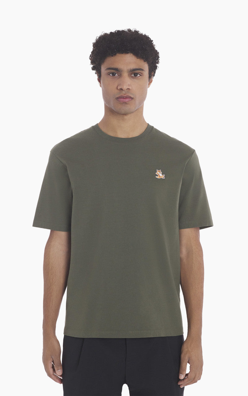 Maison Kitsuné Chillax Fox Patch Regular T-Shirt Military Green